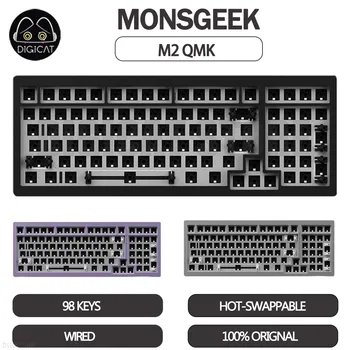 Комплект Механической Геймерской клавиатуры MONSGEEK M2 QMK С Проводной Прокладкой с ЧПУ 98key RGB С горячей заменой Из Анодированного Алюминия На Заказ Комплект клавиатуры Barebone