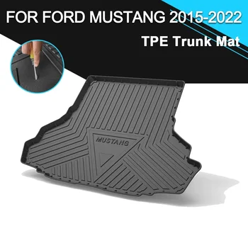 Коврик для задней крышки багажника автомобиля из нескользящей водонепроницаемой резины TPE Аксессуары для грузовых лайнеров Ford Mustang 2015-2022