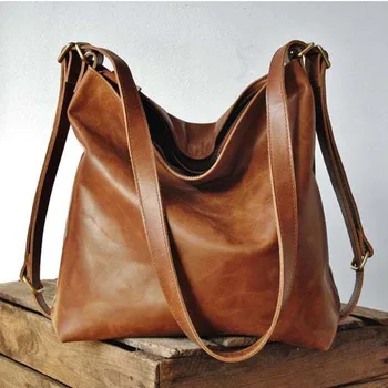 Ретро-сумки для женщин в европейском и американском стиле, коричневые сумки для покупок, повседневная дорожная сумка на плечо большой емкости, новинка 2023 года