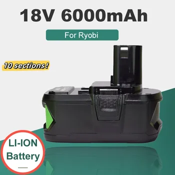 18 В 6.0/8.0/10.0 Ач Для электроинструмента RYOBI P108 One + Plus LI-ION Battery P104 P107 RB18L50