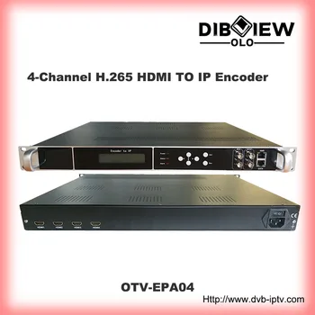 OTV-EPA04 Головное устройство DTV 4-канальный HD H265 HEVC-преобразователь HDMI В IP ASI DVB-кодировщик