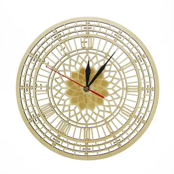 Лондонские часы Биг Бен из Дерева Бесшумные Кварцевые Часы в Елизаветинской Башне Настенные часы в Деревенском стиле из Дерева Современный Домашний Декор Лондонский Подарок