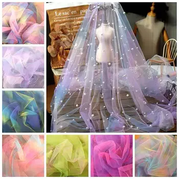 3D Вышитая Цветочная Сетчатая ткань, Вышитая Кружевная одежда, Свадебное платье, Ткань для вышивки одежды Оптом AR168