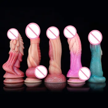 Товары для взрослых Анальные пробки Секс игрушки для взрослых Dildlo 18 Огромный фаллоимитатор Мастурбатор для пениса Женские инструменты Анальная пробка Сексшоп Красочные Светящиеся