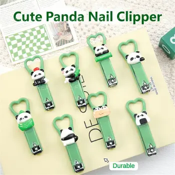 Удобный в переноске нож для ногтей с защитой от брызг, предотвращающий разбрызгивание кусачек для ногтей Panda, острый и прочный нож для ногтей с прекрасным дизайном