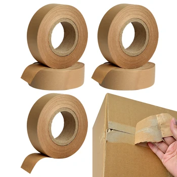 5 рулонов этикетировочных конвертов, подарочная упаковка, пригодная для вторичной переработки, пригодная для записи, прочная самоклеящаяся упаковочная лента из транспортировочной бумаги для картонной коробки