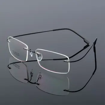 Квадратные Гибкие Сверхлегкие Титановые Магнитные Очки для чтения с памятью без оправы, Мужские Женские Пресбиопические очки + 1.0 ~ + 4.0