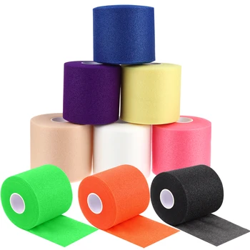 8 рулонов спортивной пенопластовой ленты Colorful Athletic Pre Wrap 2,5-дюймовая спортивная пенопластовая лента rd для лодыжек, запястий и кистей рук