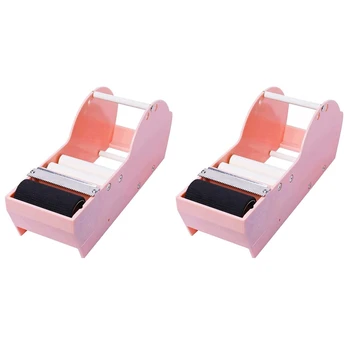 2 настольных диспенсера для розовой ленты, диспенсера для ленты с активацией воды, диспенсера для клейкой ленты, запечатывающих канцелярские принадлежности для картонных коробок