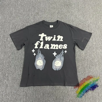 Twin Flames BROKEN PLANET Футболка Мужская Женская Высококачественная Повседневная футболка Топы Тройник