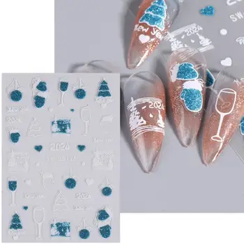 Принадлежности для ногтей Рождественская наклейка для нейл-арта Долговечные Креативные ультратонкие наклейки для нейл-арта Красота И здоровье Высококачественный нейл-арт