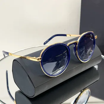 2023 Новые Модные Круглые Солнцезащитные очки для женщин и мужчин в оправе из сплава металла Роскошный бренд Дизайнерские Трендовые Солнцезащитные очки ручной работы