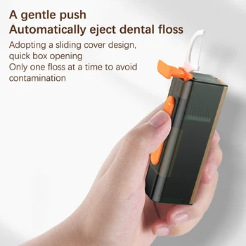Автоматический ящик для хранения зубной нити Дозатор зубной нити с зеркальным дном Многоразовый футляр-органайзер для зубной нити для чистки и гигиены полости рта