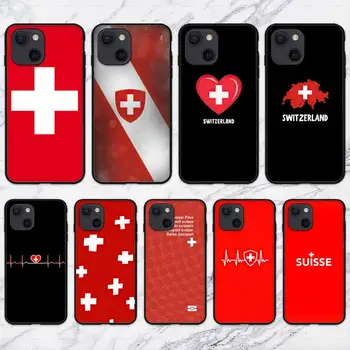 Швейцария Швейцарский флаг Чехол для телефона с паспортом для iPhone 11 12 Mini 13 14 Pro XS Max X 8 7 6s Plus 5 SE XR Shell