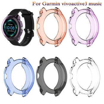 чехол для часов Garmin vivoactive3 Music new classic fashion TPU Прозрачный защитный чехол для часов в виде ракушки рамка экрана