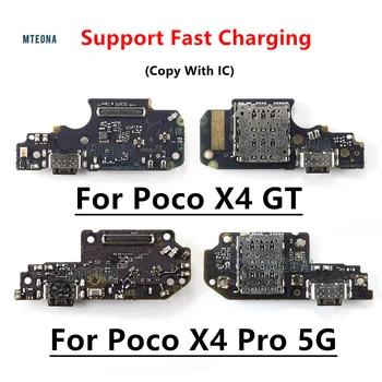 Новый USB Порт Для Зарядки Плата Зарядного Устройства Гибкий Кабель Для Xiaomi Poco X4 Pro GT 4G 5G Док-разъем С Микрофоном