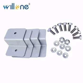 Willone 10 комплектов Держатель для солнечной панели Серебристый универсальный металлический Z-образный кронштейн