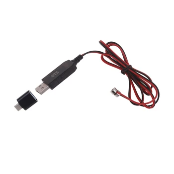 DXAB USB Магнитный Кабель Для Зарядки Шнур + Адаптер Type-C для 3,7 В 14500 26650 18650 16340