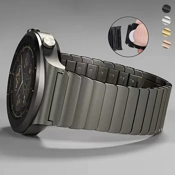 Роскошный 22-мм ремешок для часов из нержавеющей стали Huawei Watch 4 GT2 3 pro, 46-мм ремешок для samsung watch 6, 5, 4 петли для браслета seiko