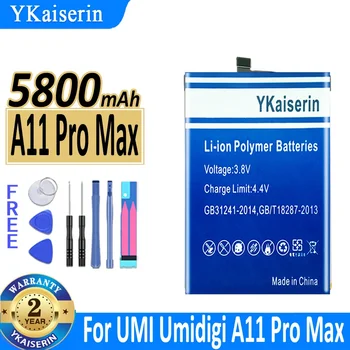 5800 мАч YKaiserin Аккумулятор A11 Pro Max Для Аккумуляторов Мобильных Телефонов UMI Umidigi A11Pro Max