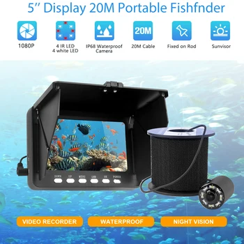 Камера Поиска, Камера Поиска Рыбы, Овощей, Еды в Погребе, 5-дюймовый Монитор 15м 20м 30м 1000TVL Видеокамера для Подводной рыбалки Fish Finder