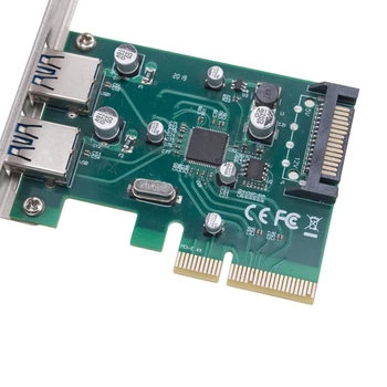 Карта PCIE Usb 3.1 с двумя портами 2xUSB Type-C 10 Гбит/с адаптер расширения PCI-E