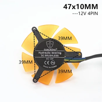 Высококачественная Бесшумная Видеокарта 45 мм 47 ММ Для Лопасти Вентилятора ZOTAC Диаметром 45 мм и Шагом отверстия 39 мм 12V 4PIN