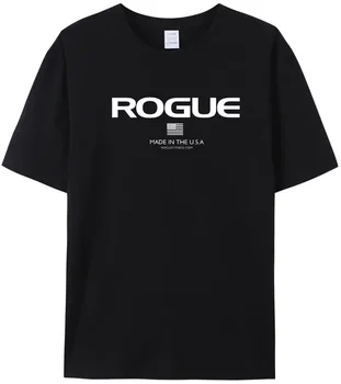 Дышащая и стильная футболка с логотипом Rogue Fitness - Повседневные топы с круглым вырезом для мужчин