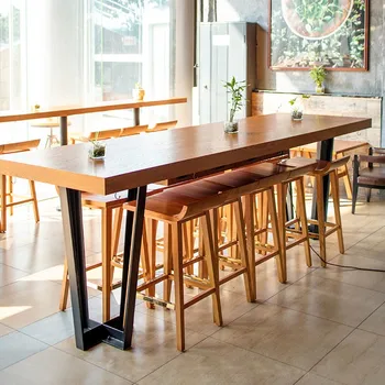 Квадратные промышленные барные столы, высокие стойки для приема гостей, минималистичные барные обеденные столы середины века, современная барная мебель Mesa Par