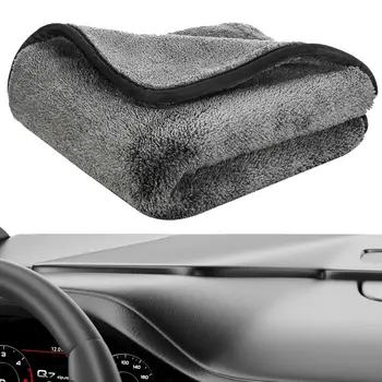 Полотенца для чистки автомобиля Двухслойная салфетка из кораллового бархата с защитой от царапин, мягкая быстросохнущая салфетка для чистки автомобиля, полотенце для авто