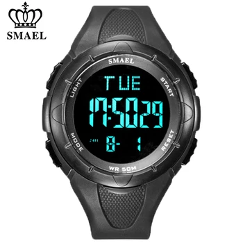 SMAEL Новые военные уличные мужские часы со светодиодным цифровым дисплеем Силиконовые водонепроницаемые спортивные часы Мужские наручные часы Relogio Masculino