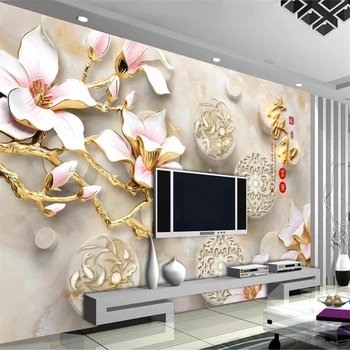обои wellyu на заказ большие фрески 3D модный цветок лебедь гостиная спальня диван фон обои 3d papel de parede