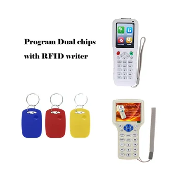50шт IC + ID UID Перезаписываемые Композитные Метки Для Ключей Брелок С Двойным Чипом Значок RFID 125 кГц T5577 EM4305 + 13,56 МГЦ Сменный Для Записи