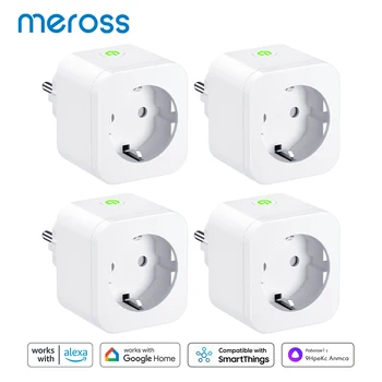 Meross 16A EU Smart Plug Wifi Умная розетка Розетка с контролем энергопотребления Настройка Bluetooth для Alexa Google Home SmartThings