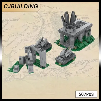 507шт Серия фильмов Ring UCS Amon Hen Building Block Peaks Model Assembly Bricks Коллекция игрушечной архитектуры MOC-27770