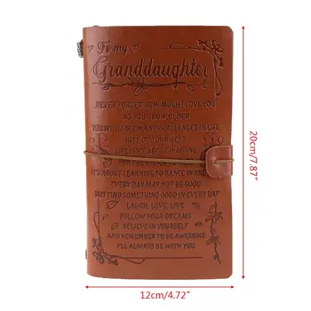 2023 Новый винтажный блокнот из искусственной кожи с гравировкой для дневника внуку и внучке