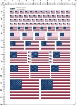 Наклейки США с Американским Флагом для Модельных комплектов 60596
