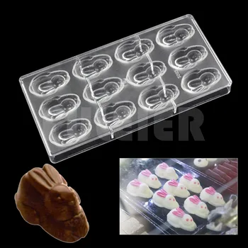 Форма кролика поликарбонатная конфета шоколадная форма DIY прекрасный сахарный торт шоколадные Кондитерские инструменты для выпечки кондитерских изделий шоколадная форма
