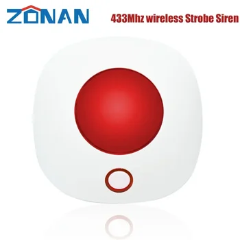 ZONAN Большой Звук Стробоскоп Вспышка Сирена Беспроводная 433 МГц Домашняя Охранная Сигнализация Хост Alexa Голосовое Управление WiFi Tuya Smart Gateway