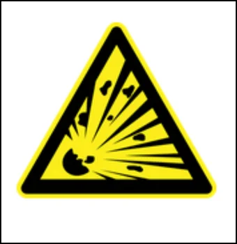 Предупреждающие наклейки Знак Предупреждения о Взрывоопасной Опасности Виниловая Наклейка Наклейка ПВХ Виниловые Светоотражающие Наклейки