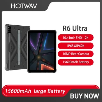 HOTWAV R6 Ультра Прочный Планшет 10,4 дюйма FHD + 2K 16GB + 256GB Android 13 Аккумулятор 15600mAh 16-Мегапиксельная Камера 20 Вт Быстрая Зарядка Планшетов PC