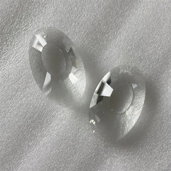прозрачное овальное кольцо в форме хрустального стекла диаметром 38 мм-76 мм, подвесная осветительная призма в виде капли