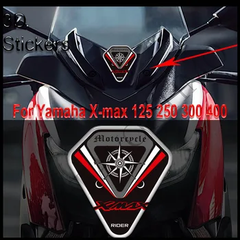 Мотоцикл для Yamaha X-max Xmax X Max 125 250 300 400 скутеров Лобовое стекло, ветрозащитный экран, эмблема, наклейки с логотипом