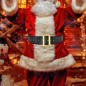 Пояс Санта-Клауса на Хэллоуин, Аксессуары для костюмов для выступлений, мужской Рождественский пояс, Маскарадный костюм, Рождественский PU Широкий поясной ремень