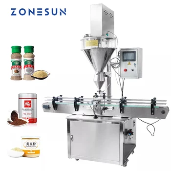 Автоматическая прецизионная машина для розлива порошка пигмента из молочного белка ZONESUN 10-2000 г с миксером