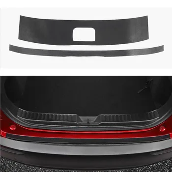 Внешний вид автомобиля Снаружи Задние щитки Задний бампер Отделка багажника Педаль бампера Искусственная кожа для Mazda CX30 CX-30 2020 2021 2022