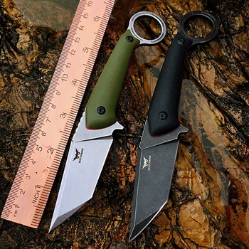 Watchman W208, прямой нож для выживания с фиксированным лезвием, для кемпинга, рыбалки, барбекю, выживания на открытом воздухе с ножом в ножнах