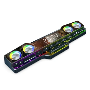Динамики V18 Dazzle Color, Домашняя настольная компьютерная игра, Мощный звук, Цветная светодиодная подсветка, Игровая клавиатура, динамики Bluetooth, Прочный