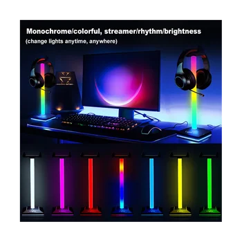 Светящийся RGB-кронштейн для наушников, подбирающий ритм, атмосферный светильник, многофункциональная вешалка, стойка для игровых гарнитур, кронштейн для наушников