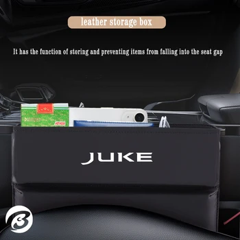 Ящик Для Хранения Зазора Между Автокреслами из Искусственной Кожи Nissan Juke F15 F16, Органайзер Для Передних Сидений Автомобиля, Зарезервированное Отверстие Для Зарядного Кабеля, Держатель Для Телефона